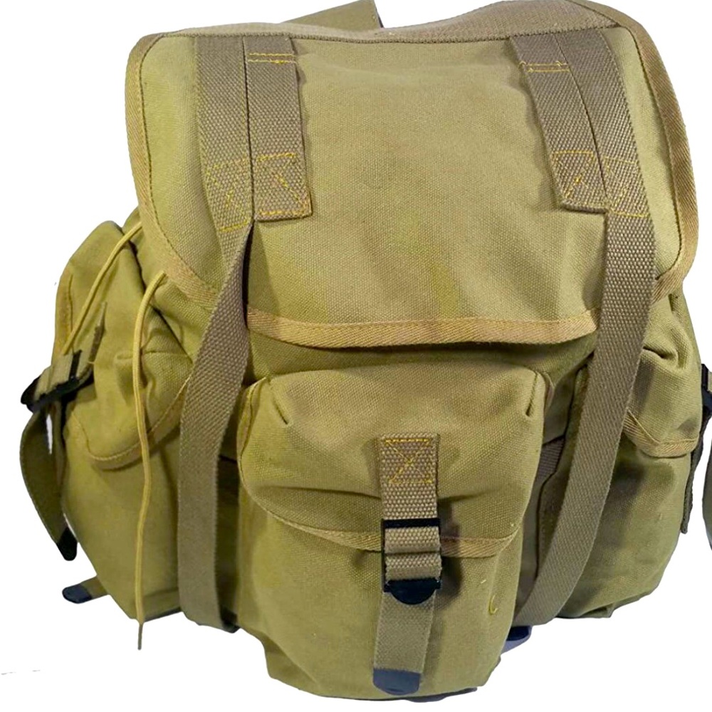 Retro WWII Style Ruck Backpack Bag Utility Canvas